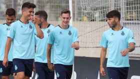 Nico Melamed junto a sus compañeros en el RCD Espanyol B / Redes