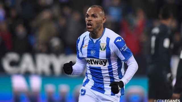 Braithwaite celebra un gol con el Leganés | EFE