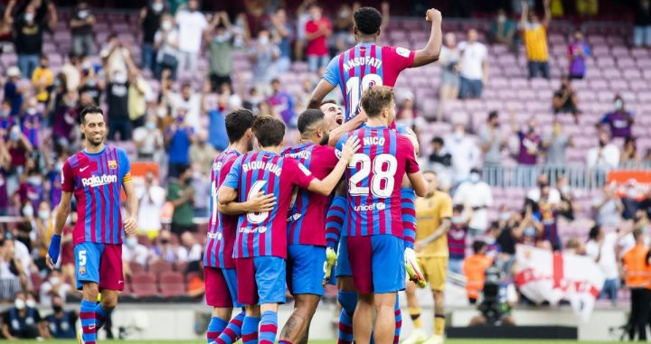 Ansu Fati celebrando su gol contra el Levante / FC Barcelona