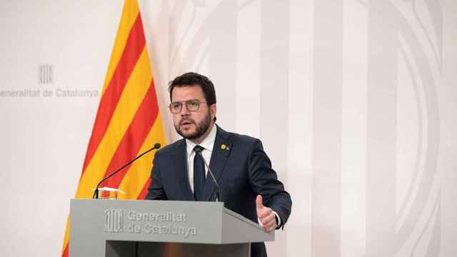 El presidente de la Generalitat, Pere Aragonès, en una comparecencia / EUROPA PRESS
