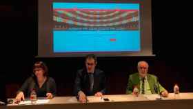 H.Escobar, V.Oviedo y J.Tribó durante la presentación de los anales del Liceu / EUROPAPRESS