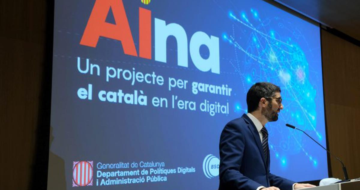 El consejero de Políticas Digitales, Jordi Puigneró, presenta el programa AINA sobre el fomento digital del catalán, financiado con fondos Covid / GENCAT