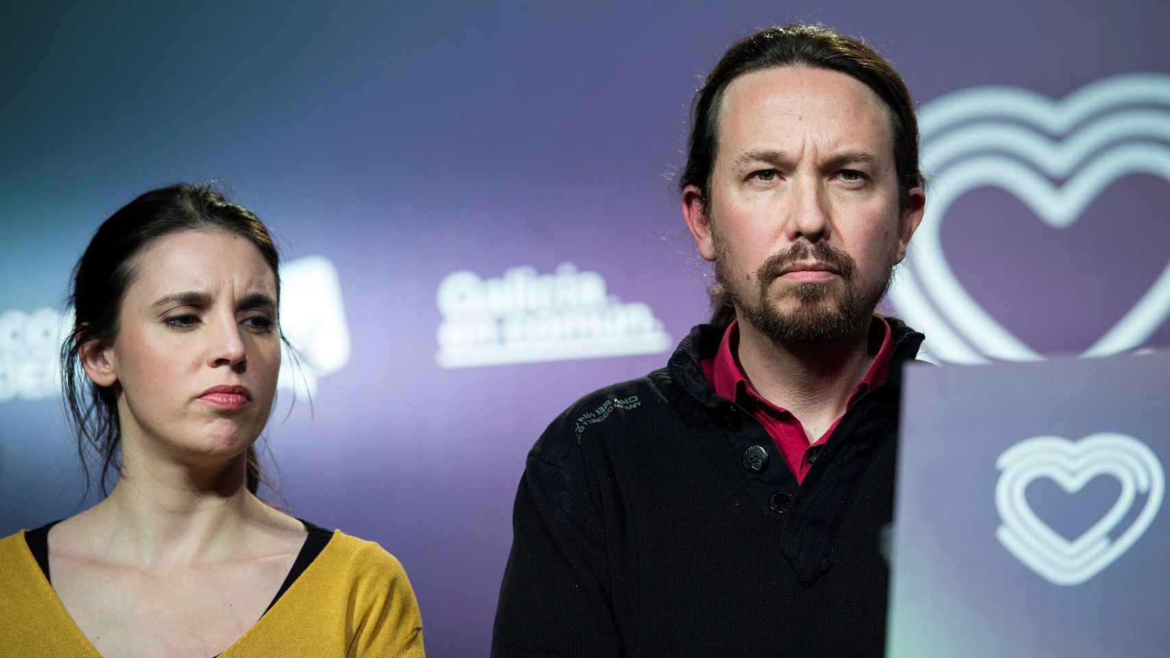 Pablo Iglesias e Irene Montero, líder y portavoz de Podemos, respectivamente / EFE