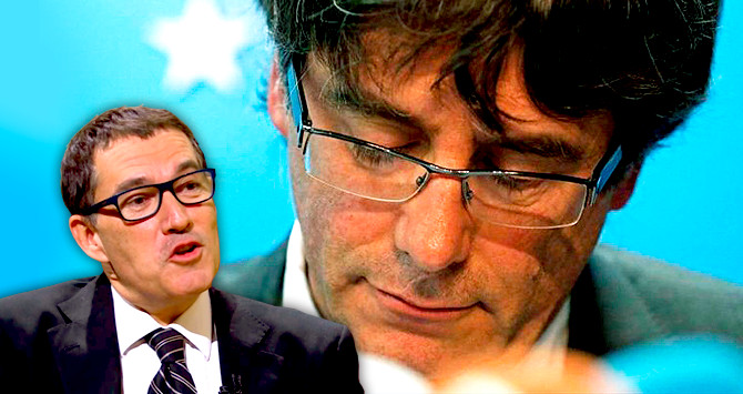 Carles Puigdemont y su abogado Jaume Alonso Cuevillas / FOTOMONTAJE DE CG