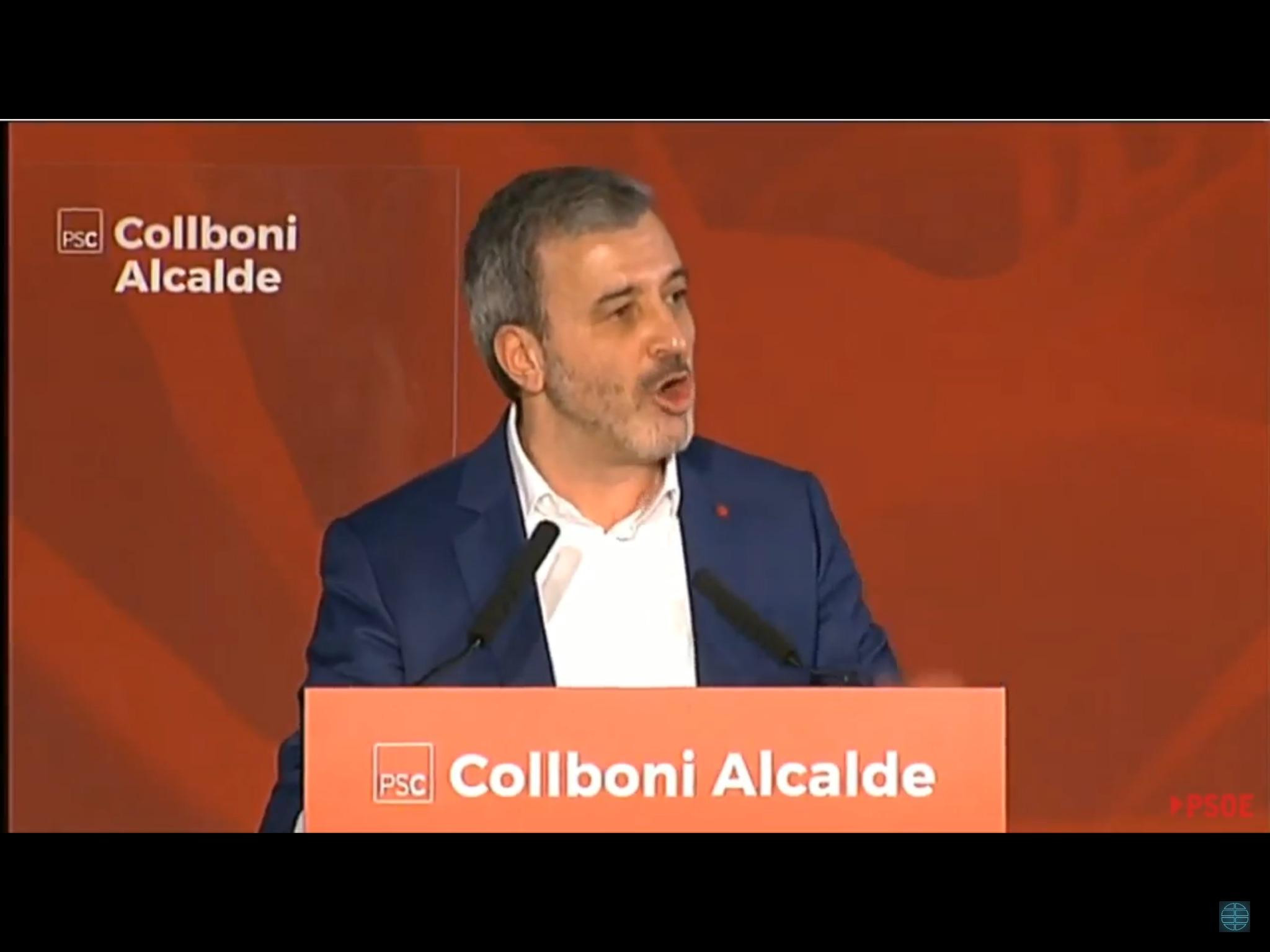 Jaume Collboni, en el acto del PSC, como alcaldable por Barcelona