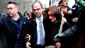El diputado Jordi Turull, junto a su mujer a su llegada al Tribunal Supremo / EFE