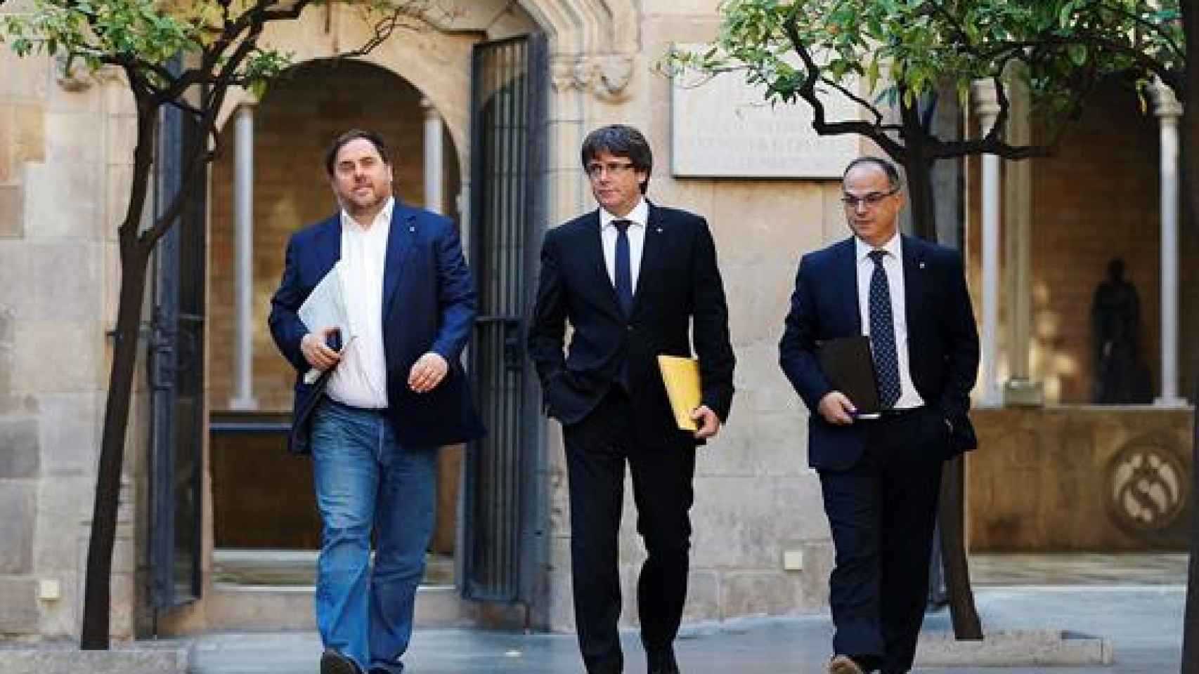 Oriol Junqueras, Carles Puigdemont y Jordi Turull / EFE