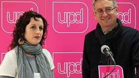 Montse Tonda, candidata de UPyD a la Alcaldía de Barcelona, y Ramon de Veciana, candidato a la Presidencia de la Generalidad
