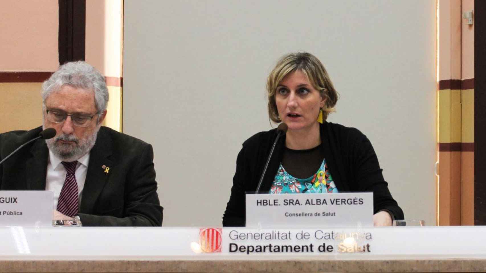 El secretario de Salut, Joan Guix; y la 'consellera' Alba Vergés / SALUT