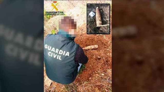 La granada de la Guerra Civil hallada en Bellaguarda / GUARDIA CIVIL