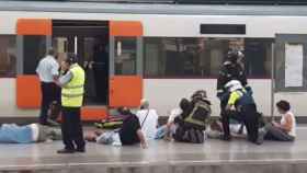 Heridos en el andén de la Estación de Francia de Barcelona tras el accidente / TV3