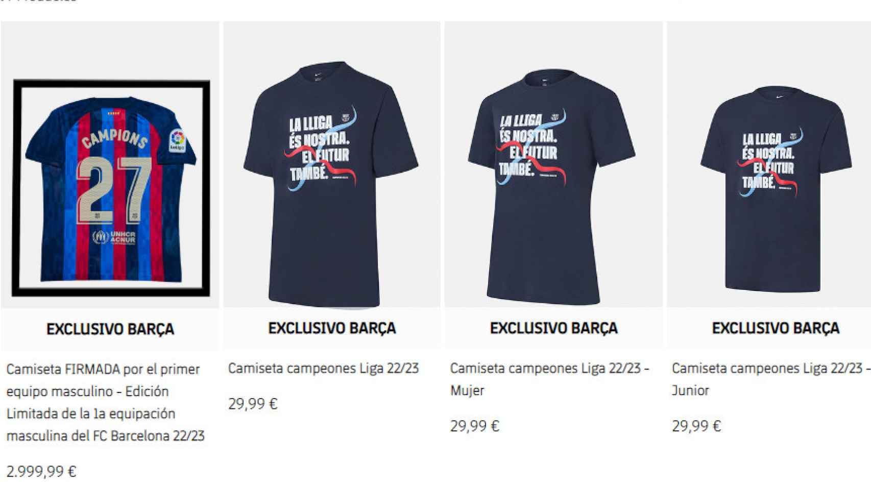 La camiseta de campeones del Barça, a la venta en la página web oficial / REDES