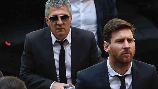 Jorge Messi y Leo, acudiendo a un juicio en Barcelona / REDES
