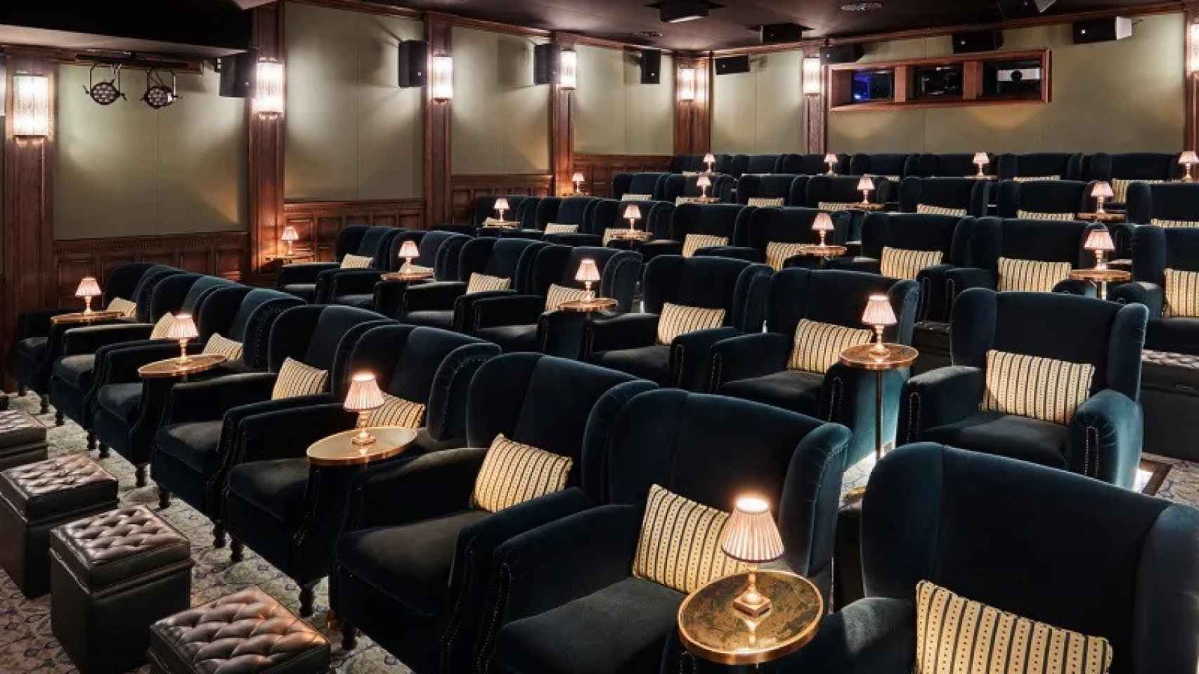 Sala de cine del hotel Soho House