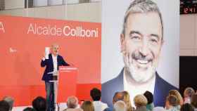 El candidato del PSC a la alcaldía de Barcelona, Jaume Collboni, en un acto en Barcelona