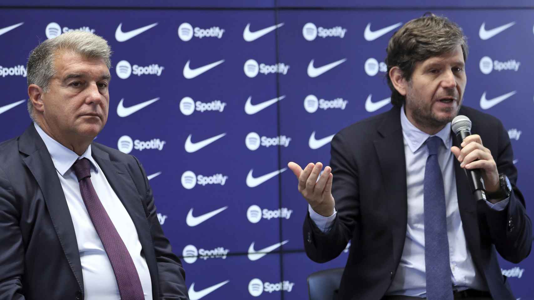 Laporta y Alemany, en un acto oficial del Barça de esta temporada
