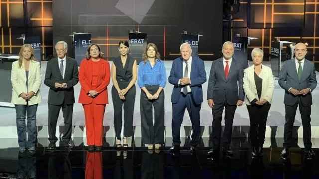 Candidatos a la alcaldía de Barcelona durante el debate de TV3 el pasado miércoles