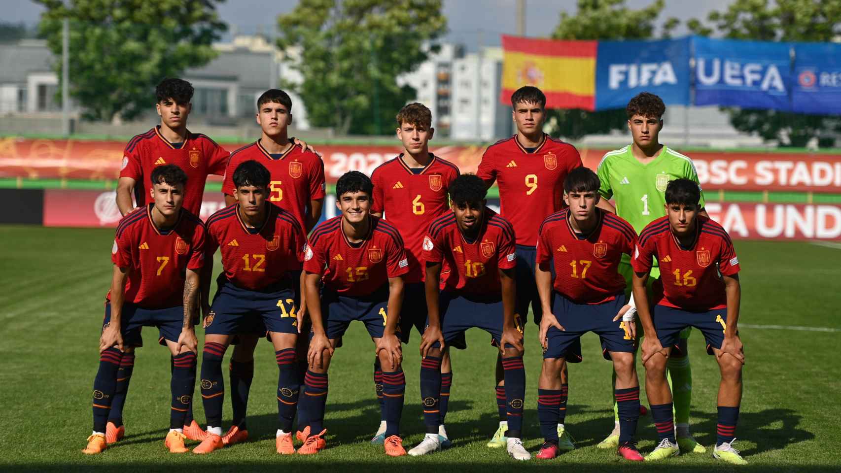 España sub 17, antes del partido contra Serbia