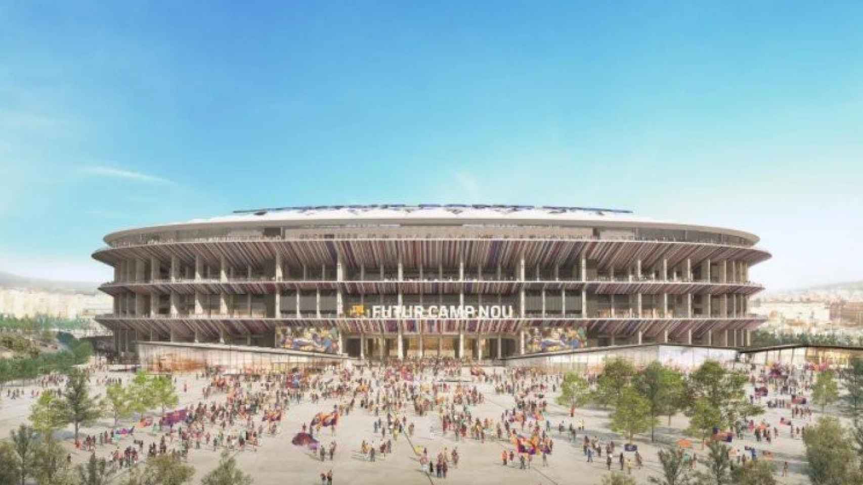 Imagen virtual del futuro Camp Nou