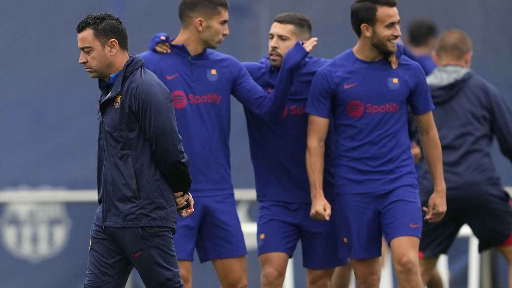 Xavi, durante un entrenamiento con el FC Barcelona / FCB