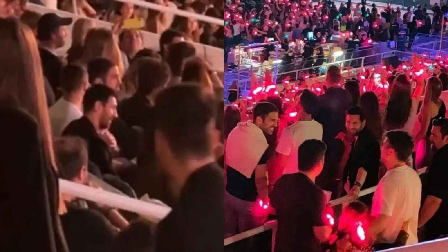 Leo Messi, durante el concierto de Coldplay