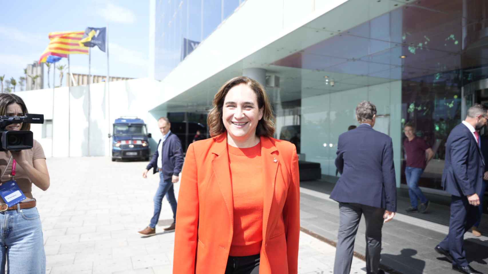 La líder de los comunes y alcaldesa en funciones, Ada Colau, abandona las jornadas del Círculo de Economía