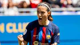 Aitana Bonmatí festeja un gol con el Barça Femenino / FCB