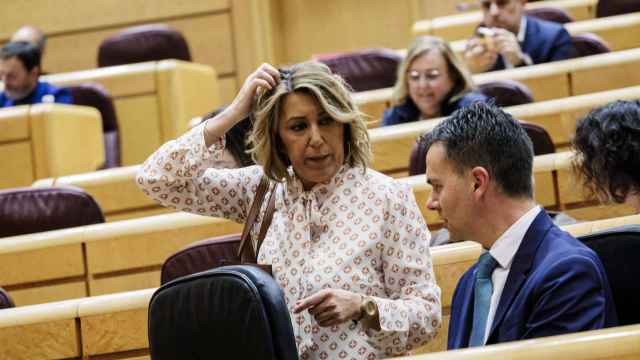 La senadora del PSOE y expresidenta de la Junta de Andalucía, Susana Díaz, en el Senado