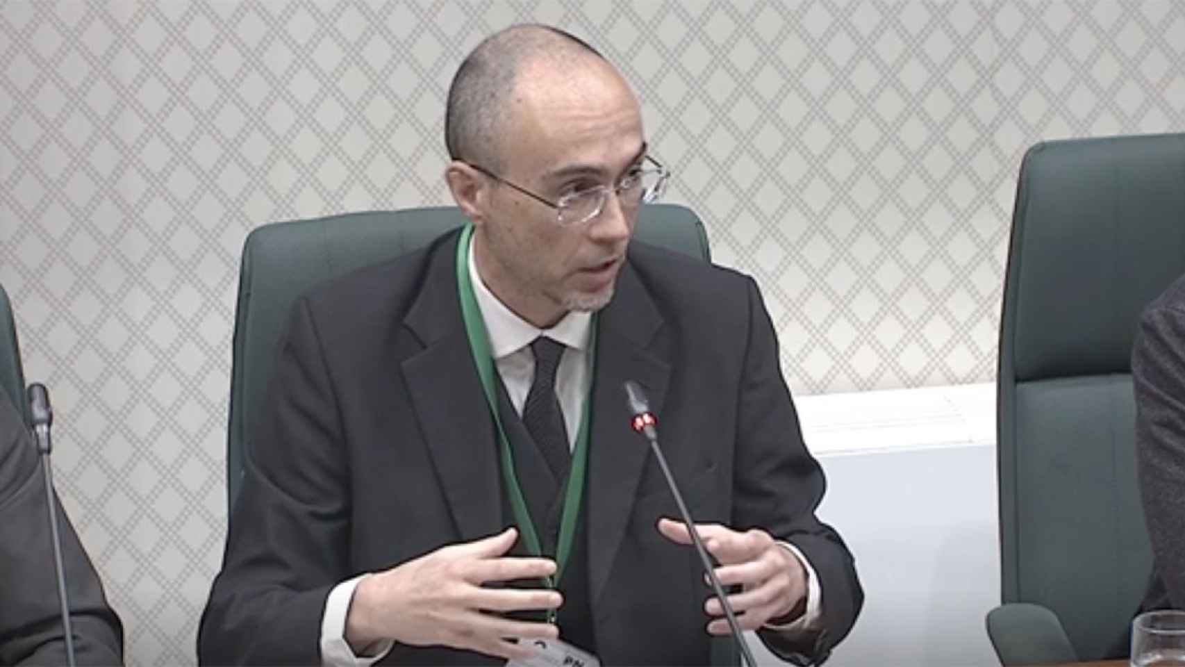 El informático José Navarro, durante una comparecencia parlamentaria