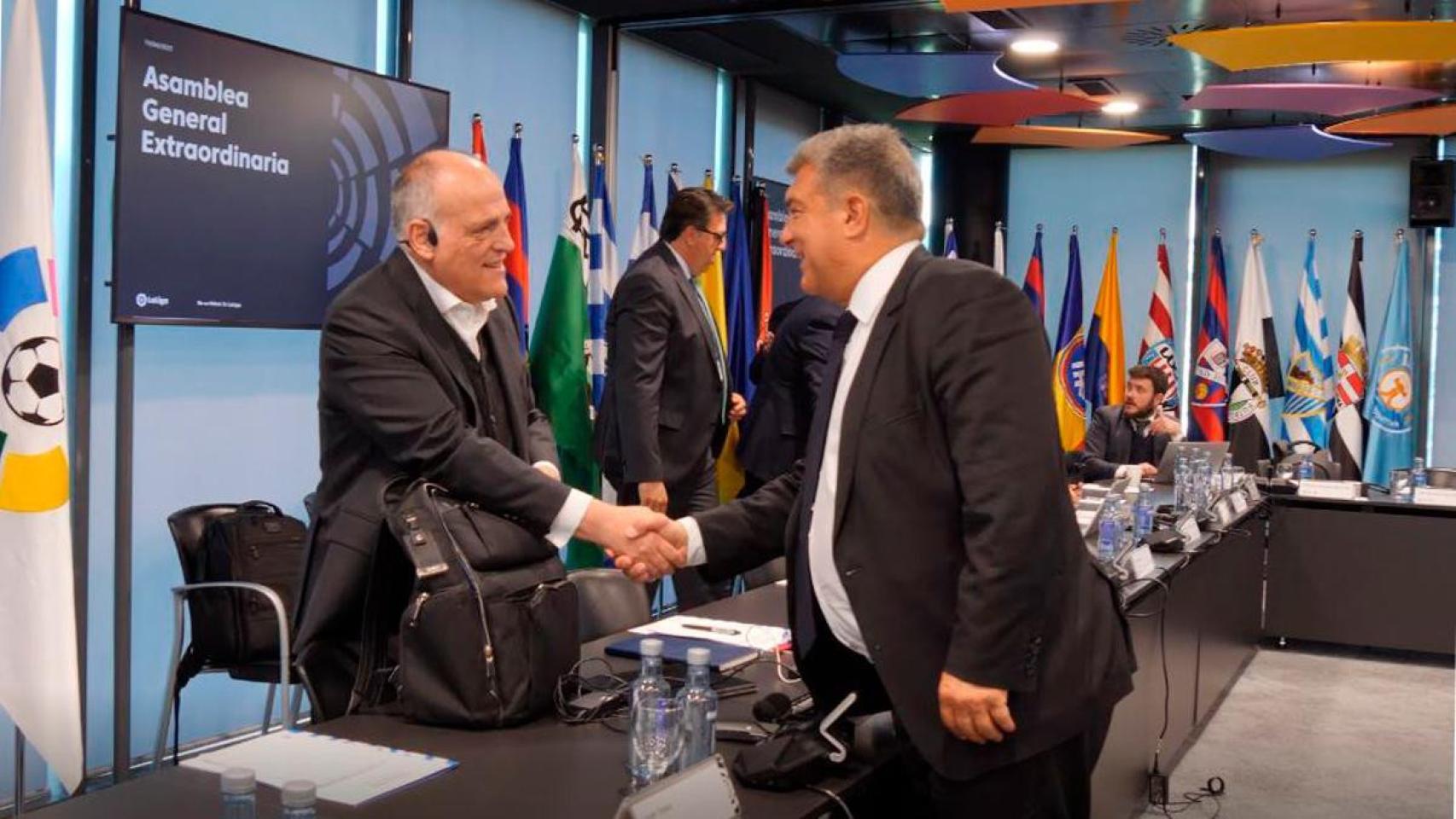 Con nocturnidad y alevosía: la reunión de Laporta y Tebas en Barcelona