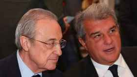 Florentino Pérez y Joan Laporta, mandatarios de Real Madrid y Barça, en una imagen de archivo / EFE