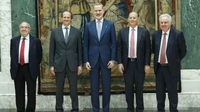 Encuentro del Rey Felipe VI con la delegación del Grupo Freixenet en Barcelona