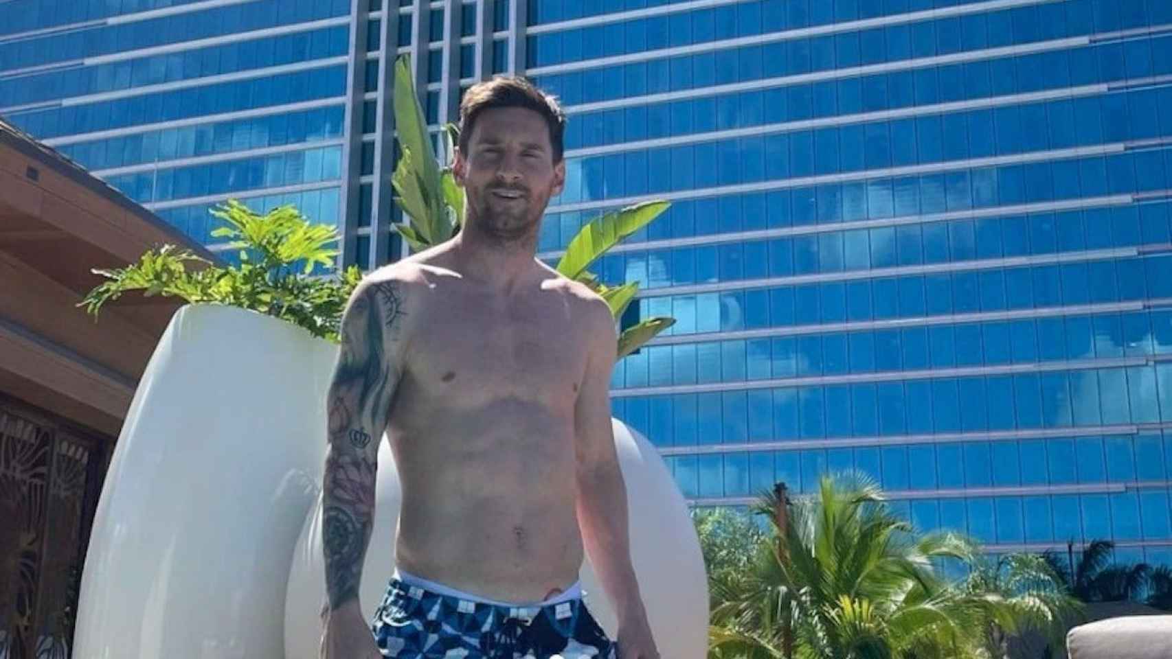 Leo Messi, durante unas vacaciones en Miami