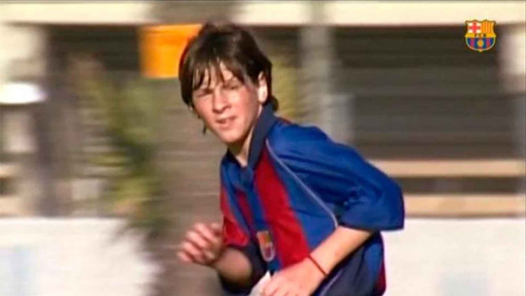 Leo Messi, durante su infancia en la Masía