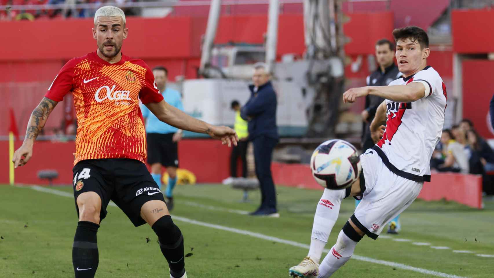 Fran García, en un partido contra el Mallorca