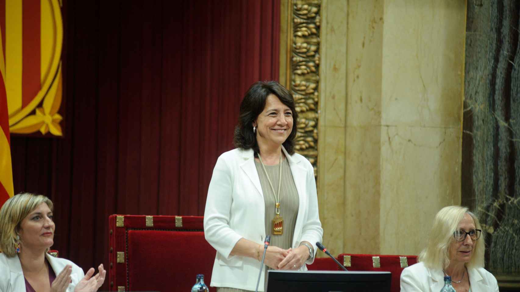 Anna Erra, en su investidura como nueva presidenta del Parlament catalán