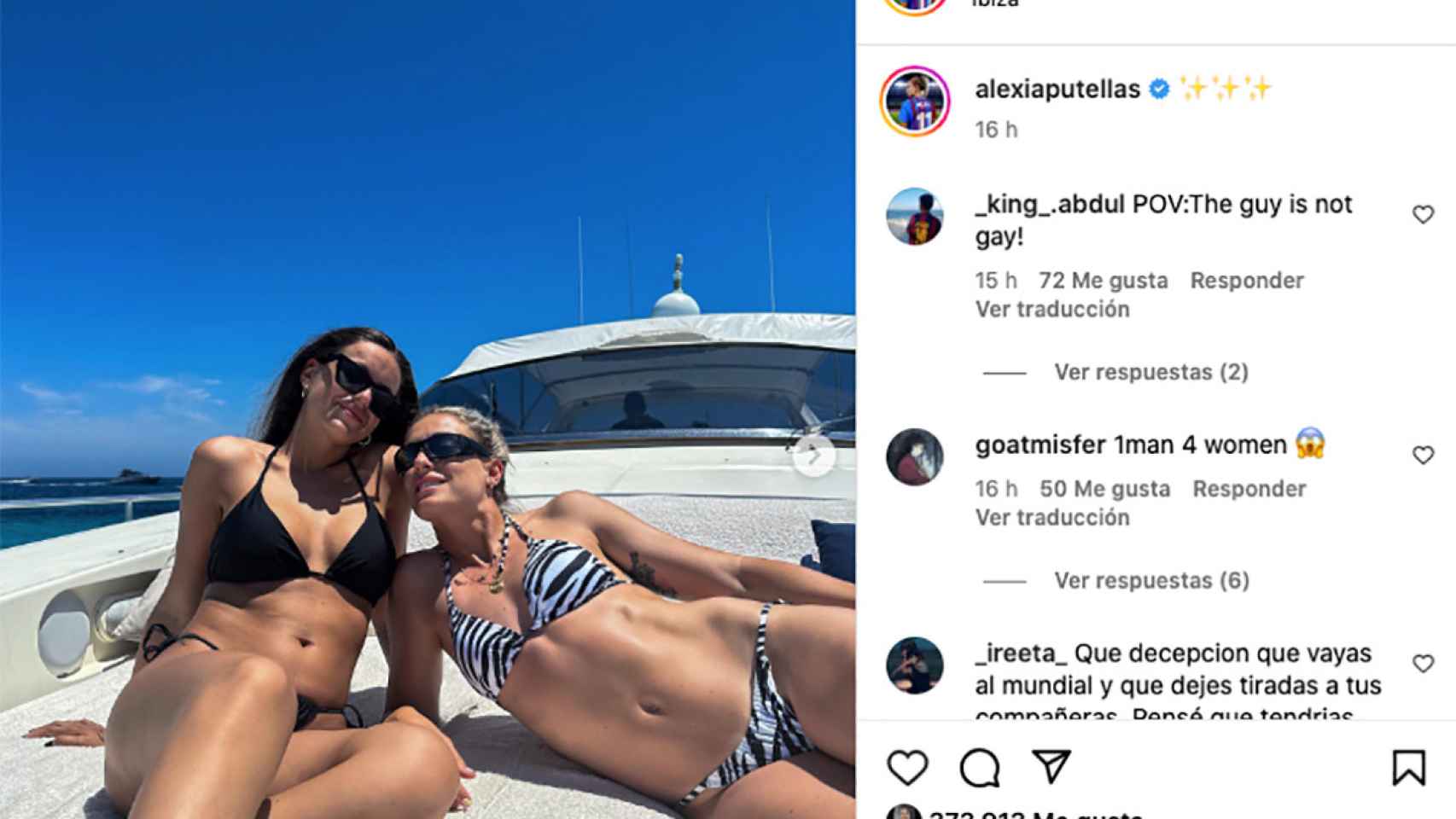 Alexia Putellas, disfrutando de sus vacaciones en Ibiza / REDES