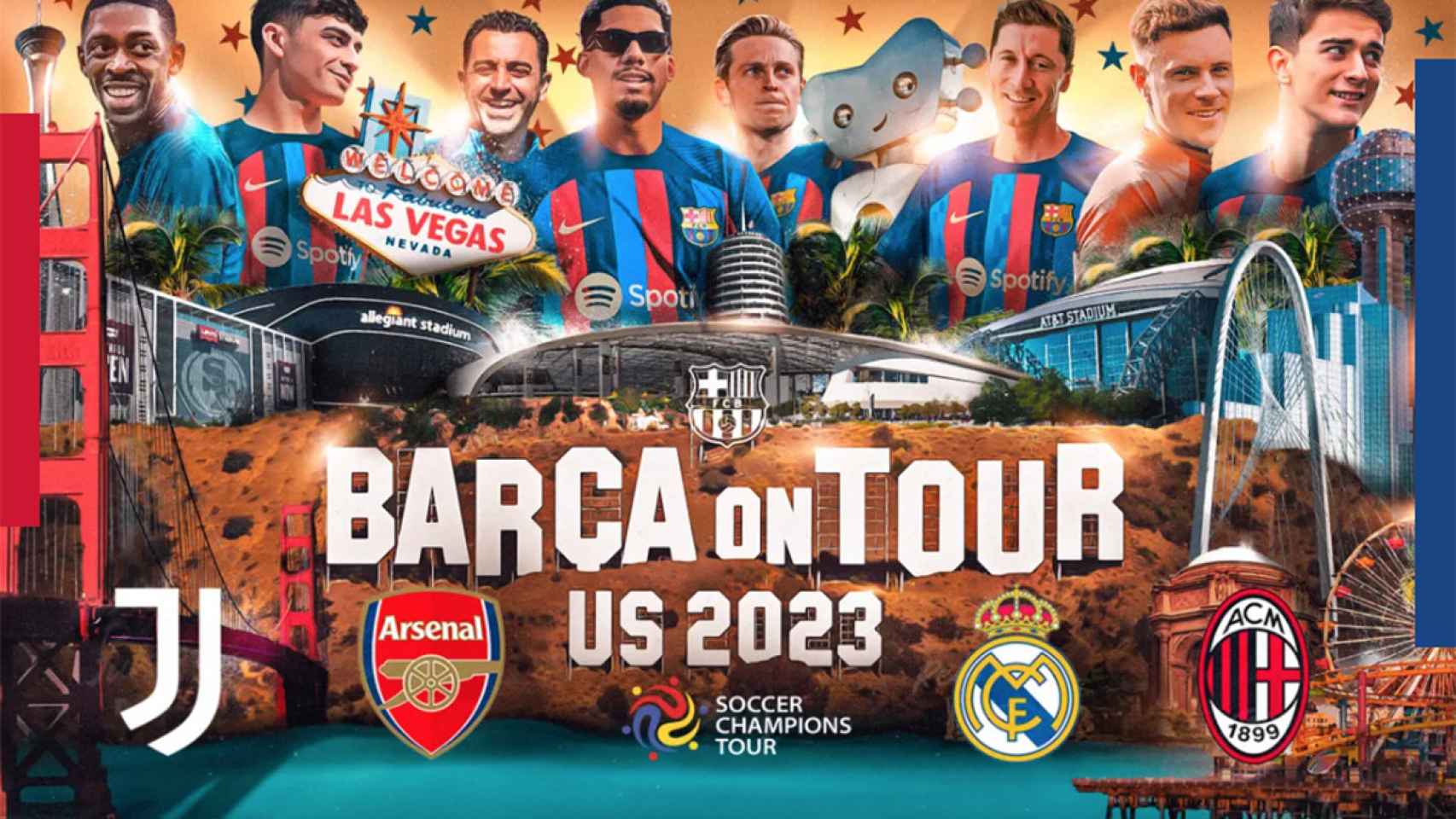 Póster del FC Barcelona para la nueva gira por Estados Unidos / FCB