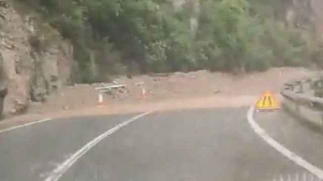 Carretera cortada en Cataluña por las fuertes tormentas de este martes