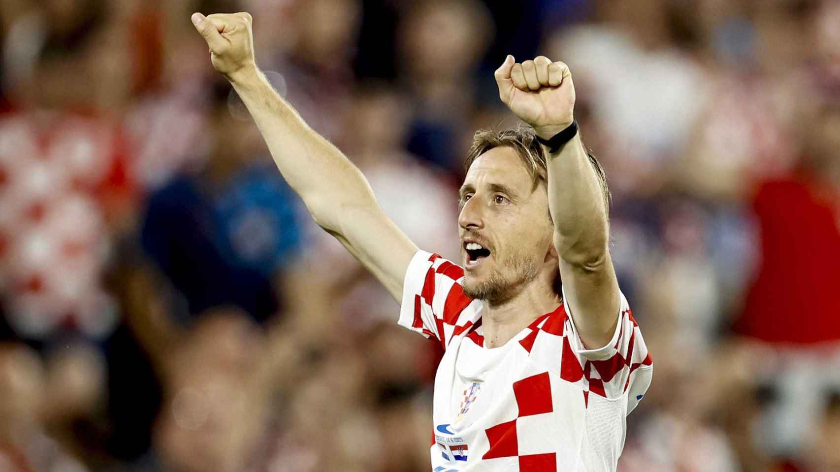 Modric celebra la victoria de Croacia ante Países Bajos
