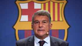 Laporta, presidente del Barça, en un acto público