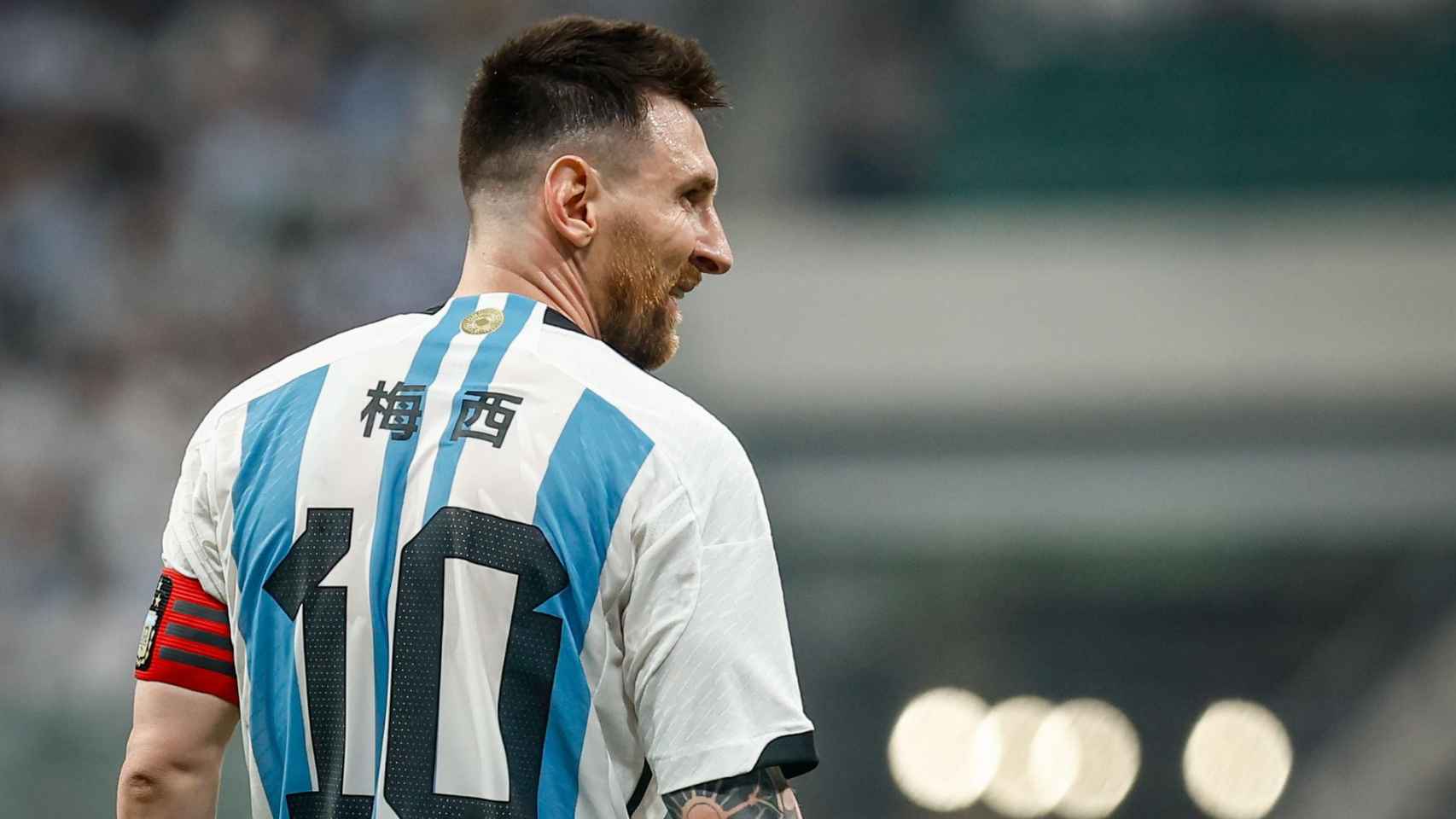 Leo Messi, en un amistoso de Argentina contra Australia