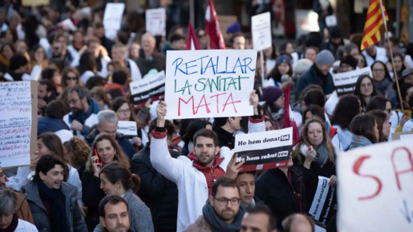 Manifestación de Metges de Catalunya