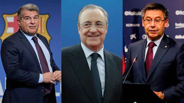 Joan Laporta, Florentino Pérez y Josep Maria Bartomeu, en un montaje / CULEMANÍA