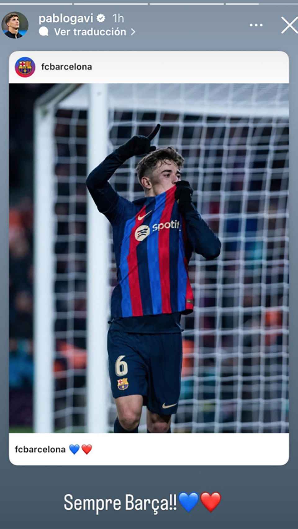 Gavi, recibiendo y mostrando cariño del FC Barcelona tras la polémica con España / REDES