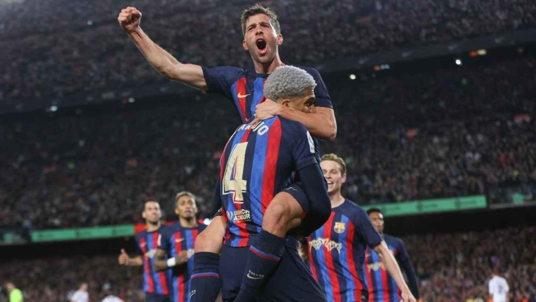 Sergi Roberto celebra su gol al Madrid