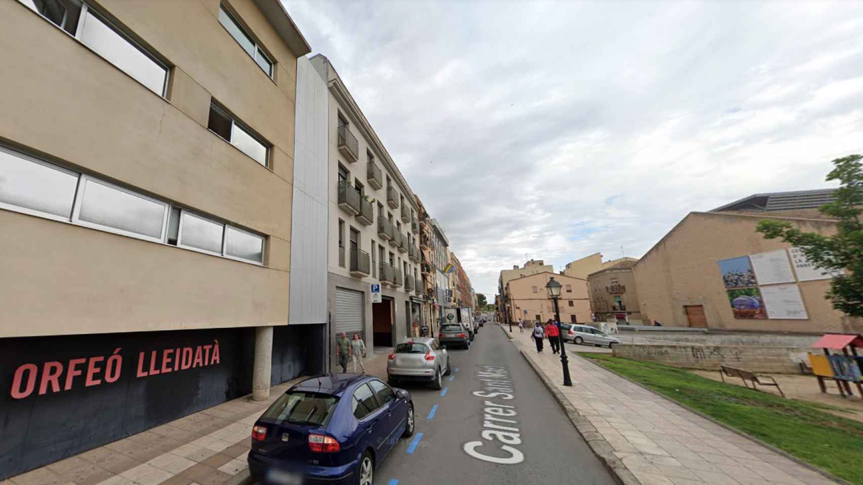 Calle Sant Martí (Lleida), donde la Guardia Urbana denunció el pasado viernes a un menor que conducía ebrio un VMP