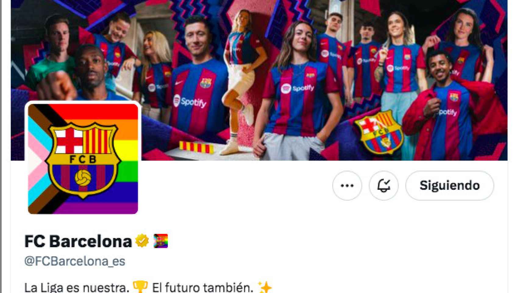 Perfil de Twitter del Barça