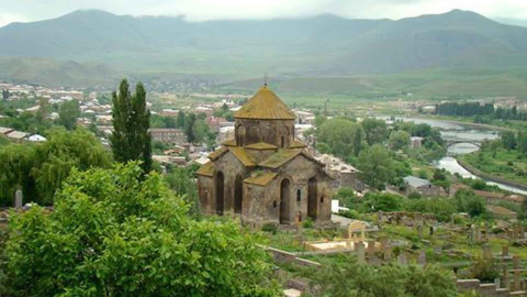 Imagen aérea de Sisian, en Armenia