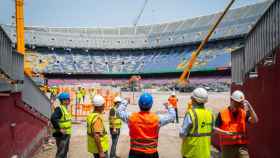 Los primeros avances de las obras del proyecto del Espai Barça / FCB